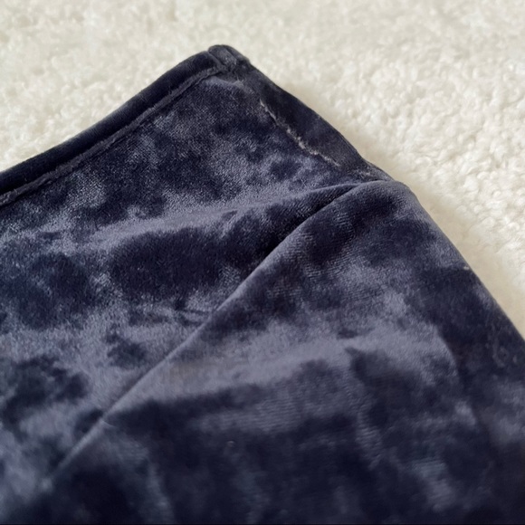 American Eagle Outfitters Crushed Velvet Blue Gray Bodysuit - Picture 4 of 7